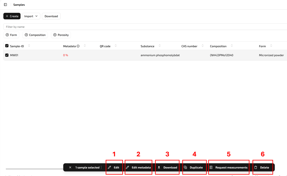 Click Sample How to Create samples